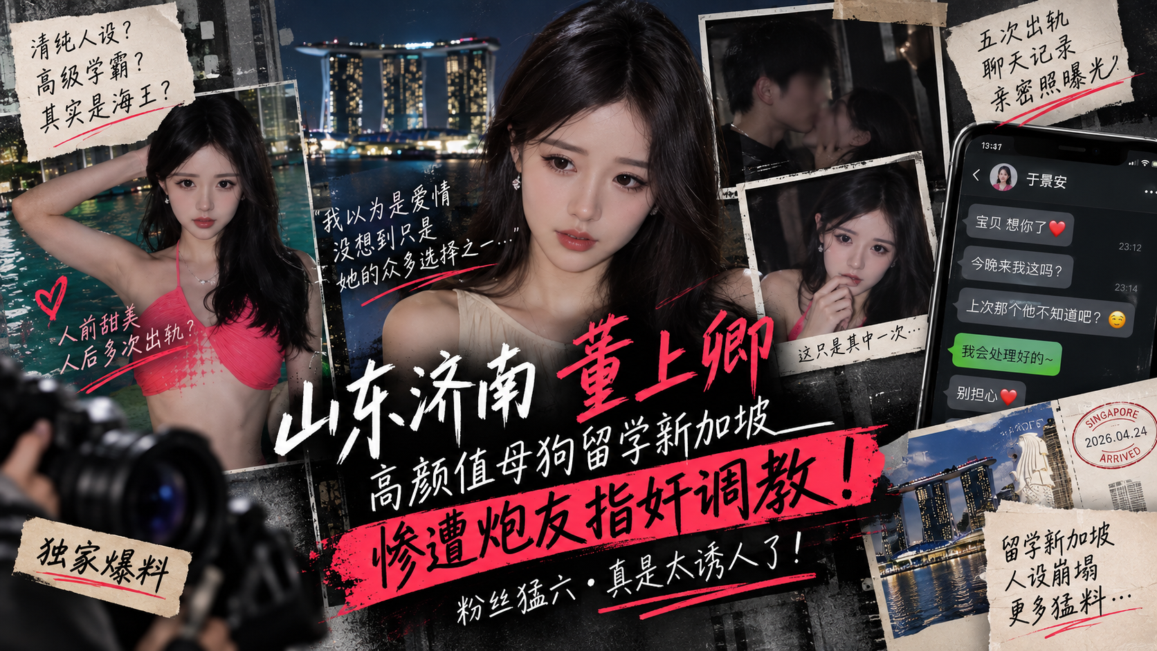 山东济南 董上卿 高颜值母狗留学新加坡 惨遭炮友指奸调教 粉嫩骚穴真是太诱人了!